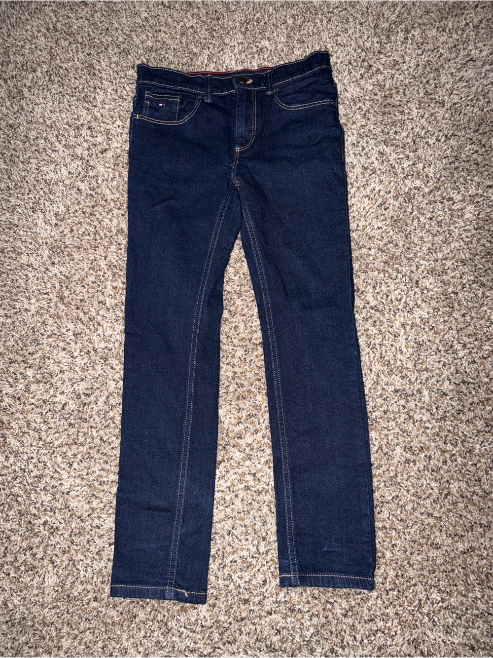 Tommy Hilfiger Men's Slim Straight Dark Blue Jeans